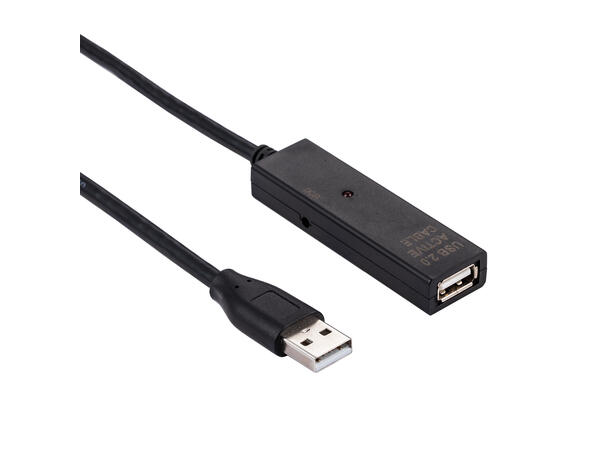 Elivi USB 2.0 A Extension cable 10m Aktive| M/F| 2.0| Black 