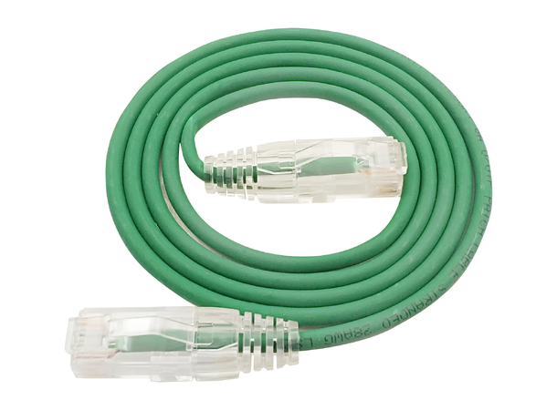 LinkIT SlimPatch U/UTP Cat6a Grön 20m AWG 28/7 | LSZH | 3,6mm 
