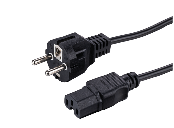 LinkIT strömkabel CEE7/7 to C15 svart 5m 3 x 1,00 mm² | LSZH 