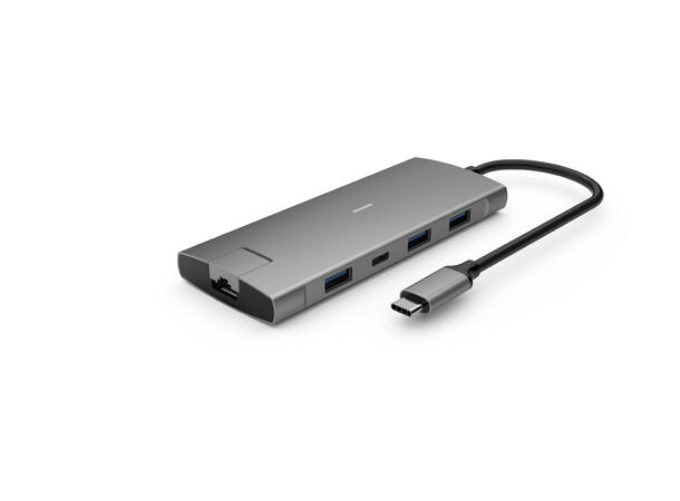 Elivi PRO USB-C Docking 8 in 1 MultiPort Adapter HUB, 10Gpbs, SpaceGrå 