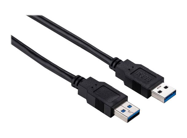 Elivi USB 3.0 A till A kabel 3 meter M/M, 3.0, Svart