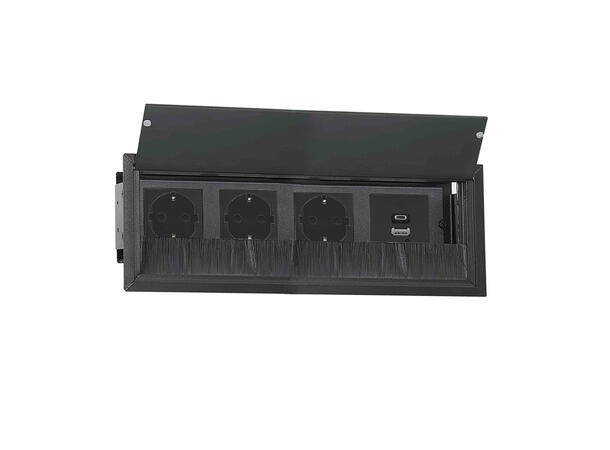 Stoltzen Talos UD 3xStröm +USB-A/C Vit Underbord Vägguttag, 1,8m kabel 