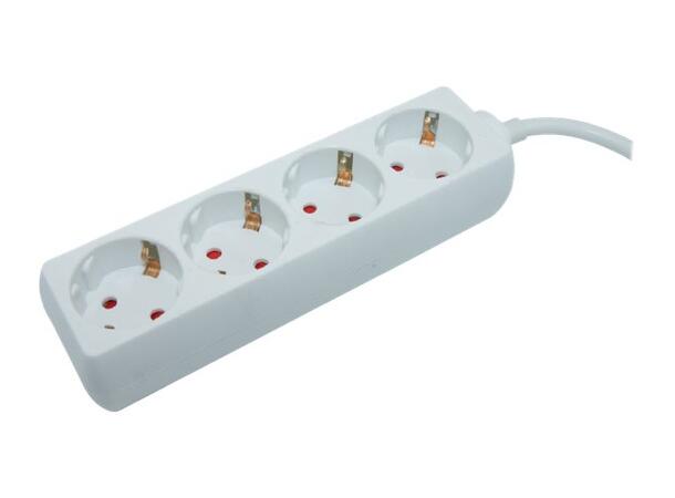 Elivi Powerstrip 4 Socks 5m White | Without on/off switch 