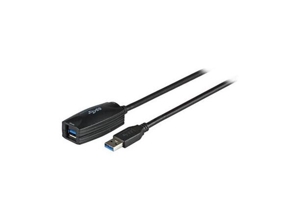 Elivi USB 3.0 A förlängnings kabel 5m Aktiv | M/F | 3.0 | Svart 