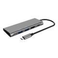 Elivi UltraSlim USB C Docking 6 in 1 MultiPort Adapter HUB, SpaceGrey