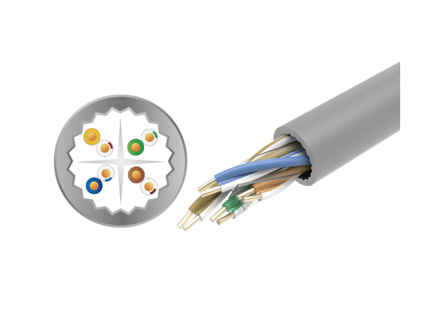 LinkIT Cat.6a U/UTP LSZH vit 500m Installationskabel | AWG 23/1 | 500Mhz 