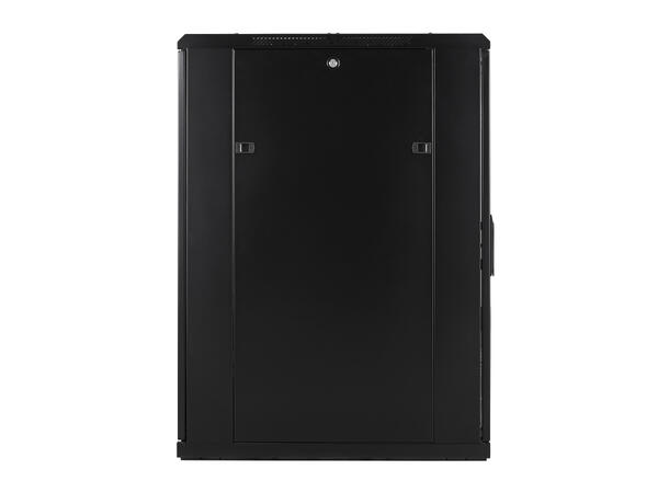 LinkIT Network Rack Cabinet 22U Black W600xD800xH1094, Glass - Perforated 