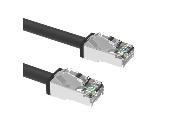 LinkIT Outdoor Patch S/FTP Cat6a 80m AWG26 | PUR | OD 6mm | Black 