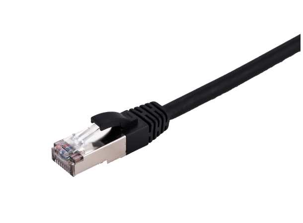 LinkIT Patch S/FTP Cat6a Black 0.3m AWG 26/7 | LSZH | Snagless 