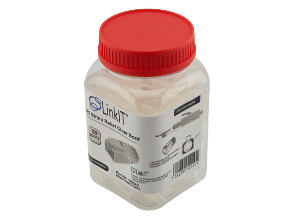 LinkIT RJ45 Clear Strain relief boot 7.0 - 7.5mm | 50 pcs 