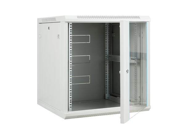 LinkIT Wall Cabinet 19' 12U Grey W600xD600xH635 |  Glass 
