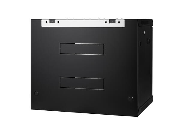LinkIT Wall Cabinet 19' 9U Black W600xD450xH501 |  Glass 