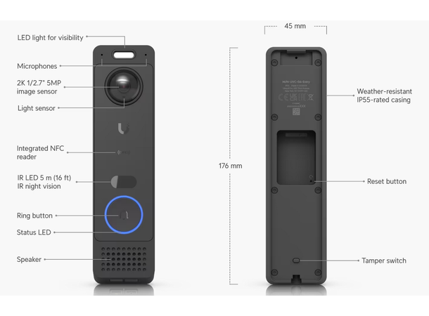 Ubiquiti UniFi G6 Entry IP55 IK07 PoE+ 16W 
