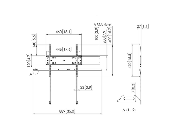Vogels PFW 4500 DISPLAY WALL MOUNT FIXED 