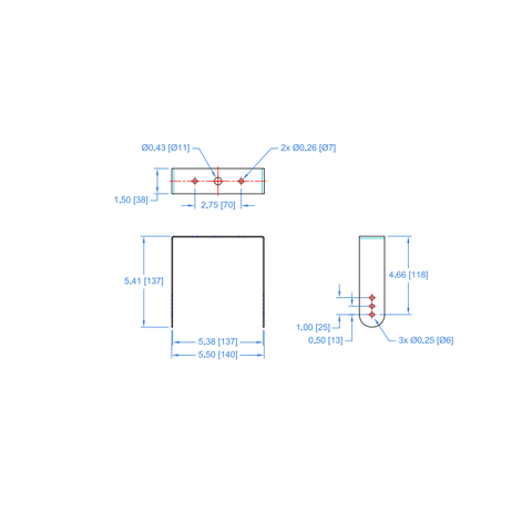 Fulcrum Acoustic UB-RX4 Black Mounting brackets RX4 Black