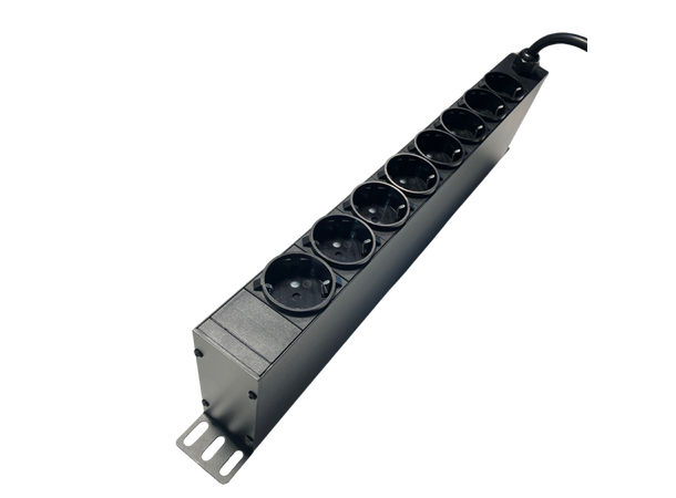 LinkIT 19" Strømskinne 8xCEE 7/4 3m IEC 60309 | 16A | Amperemeter | 1U 