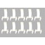 LinkIT ColorFlex Cat6a clips hvit ColorFlex clips 10pcs/5 pair