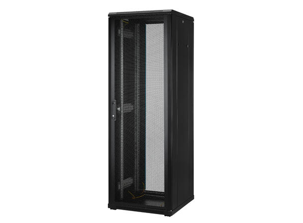 LinkIT Network Rack Cabinet 37U Black W600xD600xH1761, Glass - Perforated 