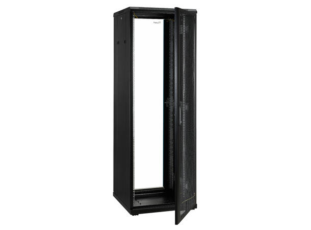 LinkIT Network Rack Cabinet 37U Black W600xD600xH1761, Glass - Perforated 