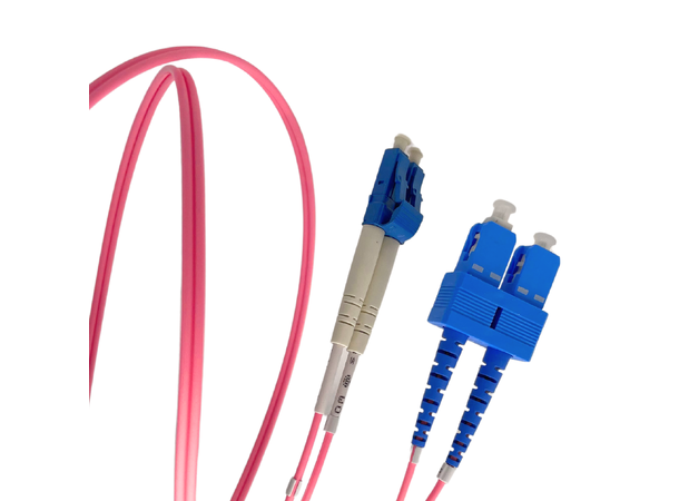 LinkIT fibersnor OS2 SC/SC 1m Duplex | SM | LSZH | Pink 