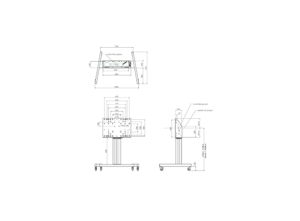 Smartmetals FLOOR LIFT TROLLEY B MAX 86" , 120KG 