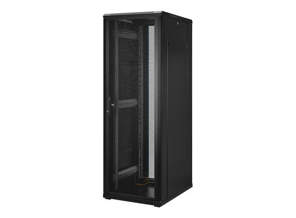 LinkIT Network Rack Cabinet 37U Black W600xD800xH1761, Glass - Perforated 