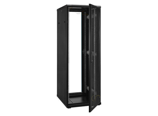 LinkIT Network Rack Cabinet 37U Black W600xD800xH1761, Glass - Perforated 