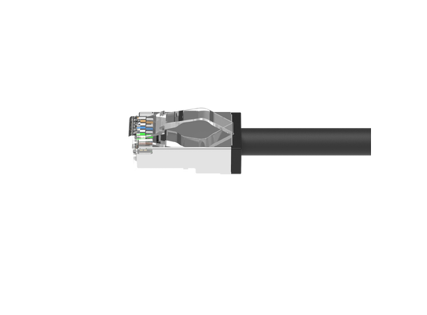 LinkIT Outdoor Patch S/FTP Cat6a AWG26 | PUR | OD 6mm | Black 