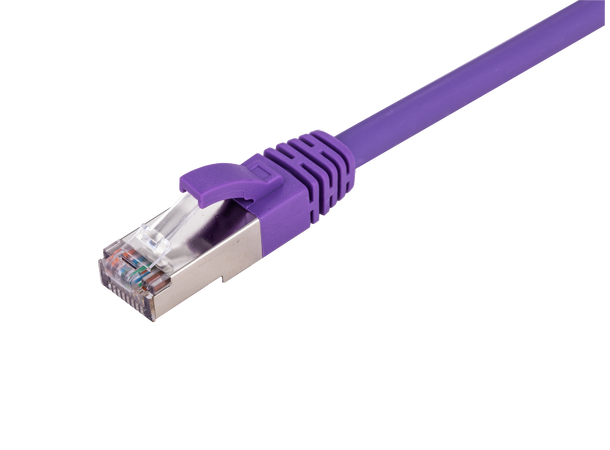 LinkIT Patch S/FTP Cat6a Purple 1.5m AWG 26/7 | LSZH | Snagless 