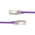 LinkIT SlimPatch F/UTP Cat6a Lila 0,3m AWG28/1 | LSZH | 4.7mm