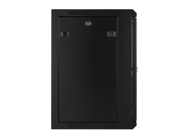 LinkIT Wall Cabinet 19' 12U Black W600xD450xH635 |  Glass 
