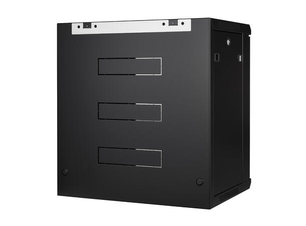 LinkIT Wall Cabinet 19' 12U Black W600xD450xH635 |  Glass 