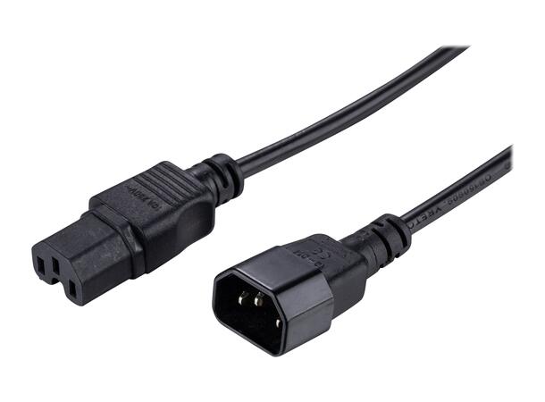 LinkIT strømkabel C15/C14 svart 1,5m Svart | 3 x 1,50mm² | LSZH 