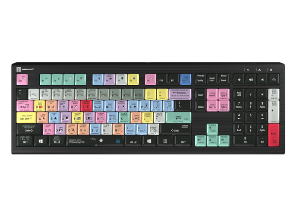 Logickeyboard Adobe PhotoShop PC UK PC Backlit ASTRA 