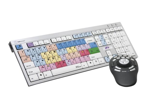 Logickeyboard Avid NewsCutter PC Slim UK PC Silver, USB 