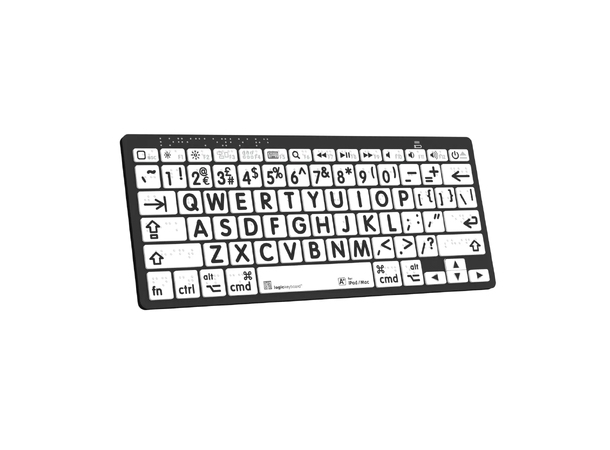 Logickeyboard Braille/LargeP B/W MAC UK Mac Bluetooth Mini 