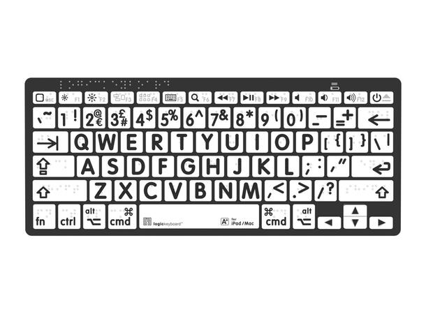 Logickeyboard Braille/LargeP B/W MAC UK Mac Bluetooth Mini 