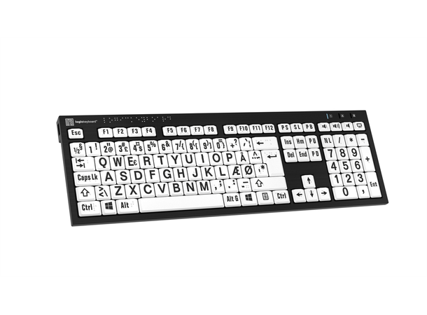 Logickeyboard Braille/LargeP B/W PC DK PC NERO, USB 