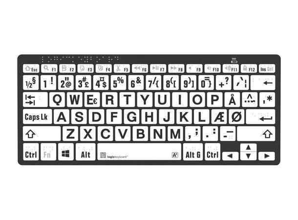 Logickeyboard Braille/LargeP B/W PC DK PC Bluetooth Mini 