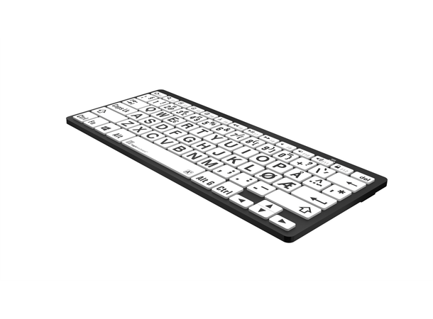 Logickeyboard XLPrint BT B/W NO PC PC Bluetooth Mini 