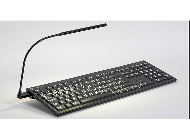 Logickeyboard XLPrint NERO PC Y/B UK PC NERO + Lamp 