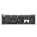 Logickeyboard XLPrint PC Slim W/B NO PC Silver + Lamp