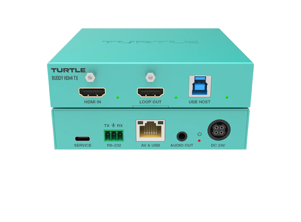 Turtle AV Boardroom Buddy HDMI TX 4K60, USB 3.2 Gen 1 2.5Gbps Data 