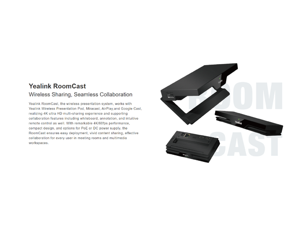 Yealink RoomCast inkl 1 stk PA20 Airplay, Miracast, Chromcast, Wi-Fi 