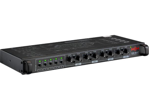 HH Preamp MZ-64P 5 inn 4 zones Matrix 2 mic/line med prio al lim remote Matrix 