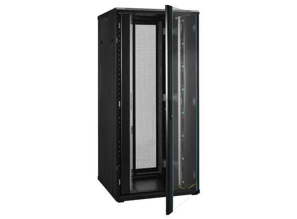 LinkIT Network Rack Cabinet 37U Black W800xD800xH1761, Glass -  Split Perfor 