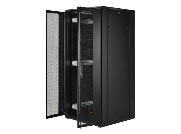 LinkIT Network Rack Cabinet 37U Black W800xD800xH1761, Glass -  Split Perfor 