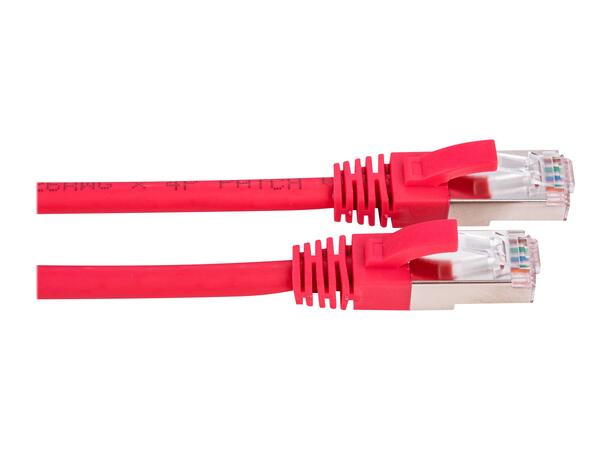 LinkIT Patch S/FTP Cat6a Red 0.3m AWG 26/7 | LSZH | Snagless 