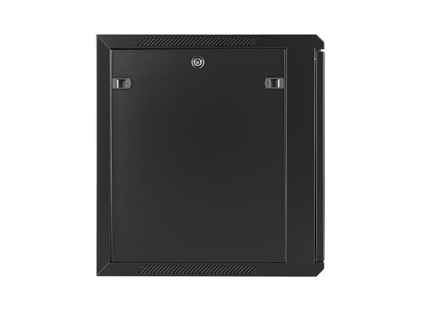 LinkIT Wall Cabinet 19' 12U Black W600xD600xH635 |  Glass 