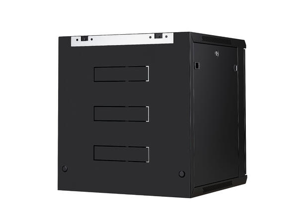 LinkIT Wall Cabinet 19' 12U Black W600xD600xH635 |  Glass 